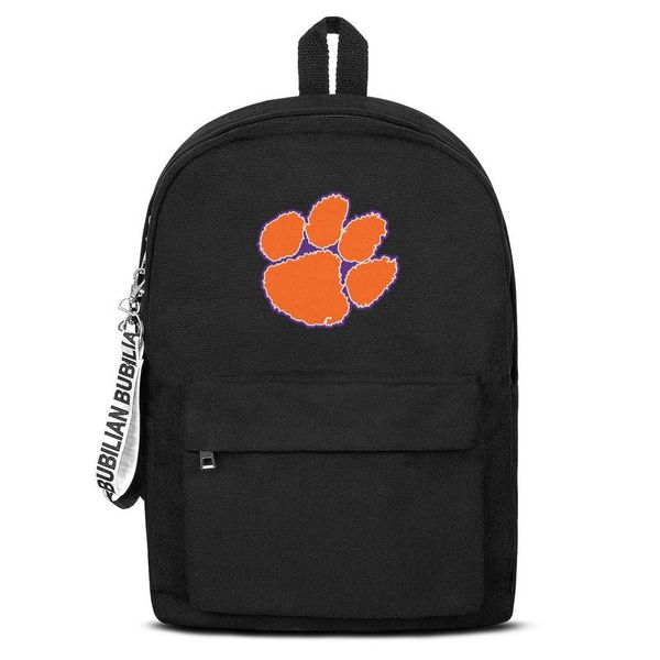classic clemson tigers baskball orange purple canvas bookbag basic backpack durable and convenient school student traveling daypack flag 
classic clemson tigers baskball orange purple canvas bookbag basic backpack durable and convenient school student traveling daypack flag