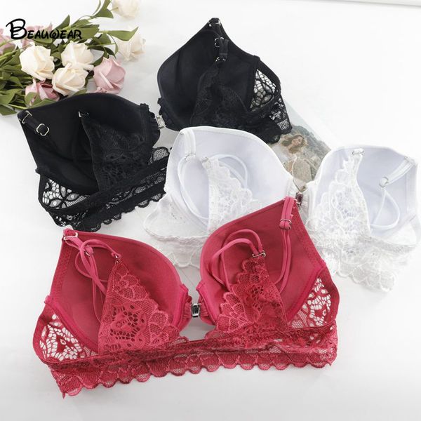 bras beauwear plus size front closure bra underwire lace t-shirt beauty back bralette seamless support brassiere 36b 38b 40b 42b, Red;black
bras beauwear plus size front closure bra underwire lace t-shirt beauty back bralette seamless support brassiere 36b 38b 40b 42b, Red;black