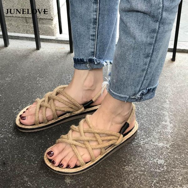 heydress 2020 summer woman rope sandals soft bottom roman shoes open toe sandals non-slip ladies personality casual shoes, Black
heydress 2020 summer woman rope sandals soft bottom roman shoes open toe sandals non-slip ladies personality casual shoes, Black