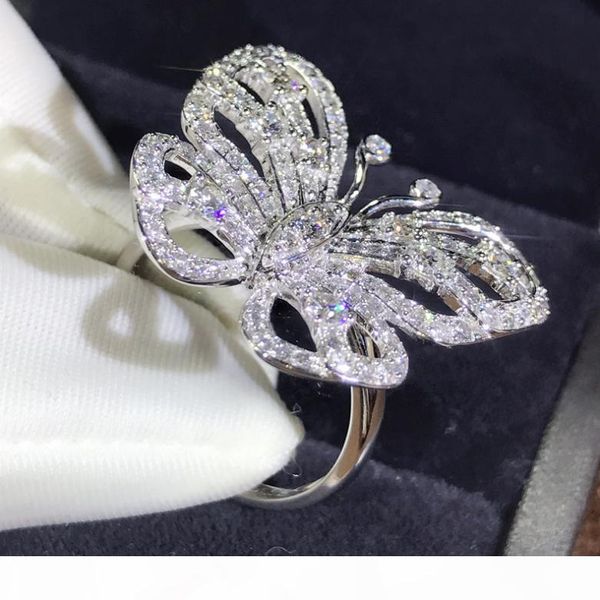 new arrival stunning luxury jewelry shinning 925 sterling silver pave white sapphire cz diamond promise rings wedding butterfly band ring, Slivery;golden
new arrival stunning luxury jewelry shinning 925 sterling silver pave white sapphire cz diamond promise rings wedding butterfly band ring, Slivery;golden