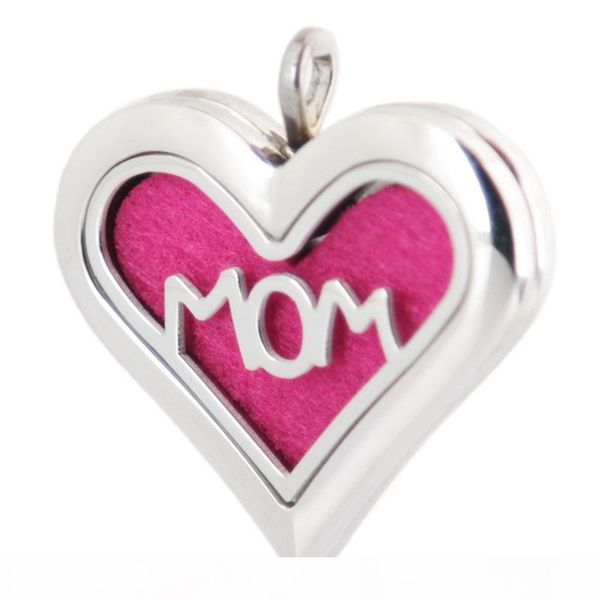 heart mom 36mm aromatherapy essential oil surgical stainless steel perfume diffuser locket necklace with chain and 10pcs felt pads, Silver
heart mom 36mm aromatherapy essential oil surgical stainless steel perfume diffuser locket necklace with chain and 10pcs felt pads, Silver
