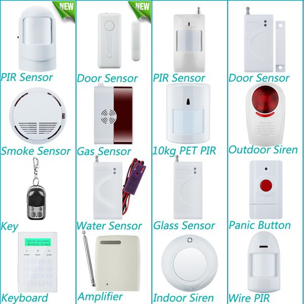 alarm systems wireless accessory glass/door/pir/siren/smoke/gas/water/password keypad sensor for home security wifi gsm sms system
alarm systems wireless accessory glass/door/pir/siren/smoke/gas/water/password keypad sensor for home security wifi gsm sms system