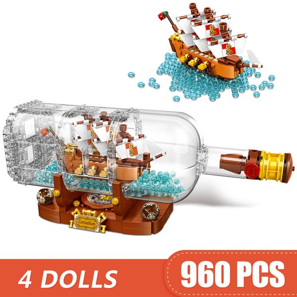 960pcs small building blocks compatible legoe ideas ship in a bottle pirates sailing gift for boys girls children model toys 
960pcs small building blocks compatible legoe ideas ship in a bottle pirates sailing gift for boys girls children model toys
