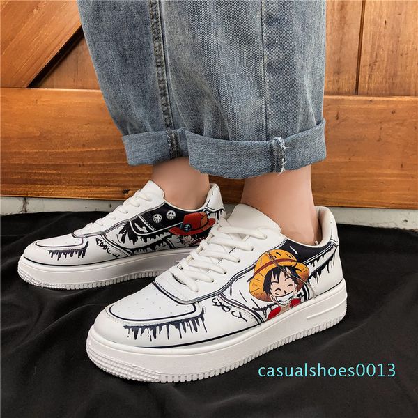 1graffiti white shoes men's fashion personality skateboard shoes casual trend men flats vulcanize c13, Black
1graffiti white shoes men's fashion personality skateboard shoes casual trend men flats vulcanize c13, Black