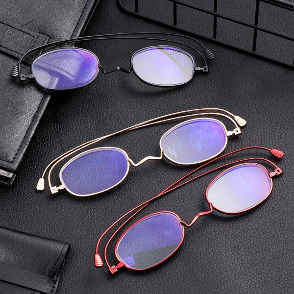 sunglasses portable anti blue light reading glasses for women men metal frame presbyopic eyeglasses with case 1.0 to 4.0, White;black
sunglasses portable anti blue light reading glasses for women men metal frame presbyopic eyeglasses with case 1.0 to 4.0, White;black