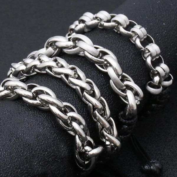 link, chain 10mm genuine leather rope braided bracelet men handmade adjustable diy stainless steel jewelry bracelets for women gift, Black
link, chain 10mm genuine leather rope braided bracelet men handmade adjustable diy stainless steel jewelry bracelets for women gift, Black