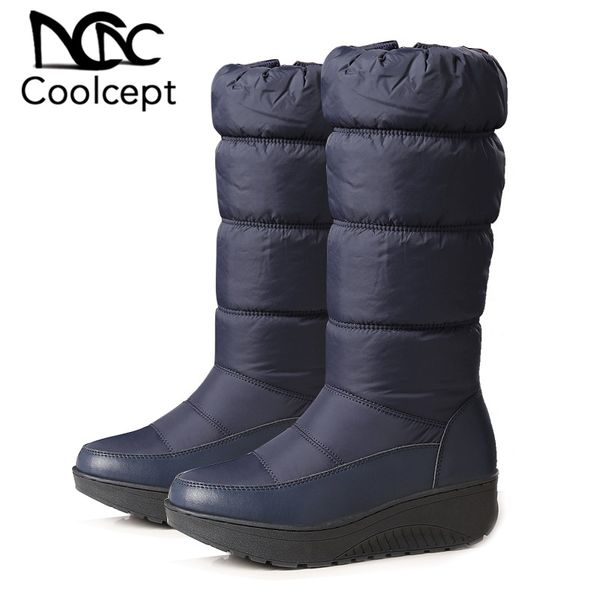 coolcept big size 35-44 women plush snow boots knee high casual zipper winter add fur warm shoes women thick bottom footwear, Black
coolcept big size 35-44 women plush snow boots knee high casual zipper winter add fur warm shoes women thick bottom footwear, Black