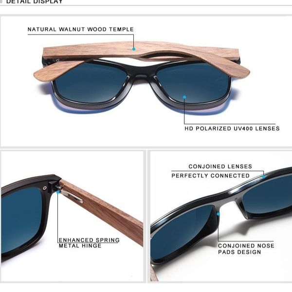 polarized handmade kingseven walnut a20 wood sunglasses fashion men women brand design colorful mirror shade ch01, Blue
polarized handmade kingseven walnut a20 wood sunglasses fashion men women brand design colorful mirror shade ch01, Blue