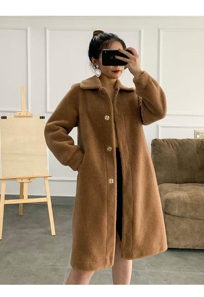 women winter soft warm fluffy faux fur coat jacket thicken wool teddy coat solid long sleeve vintage outwear overcoat, Black
women winter soft warm fluffy faux fur coat jacket thicken wool teddy coat solid long sleeve vintage outwear overcoat, Black