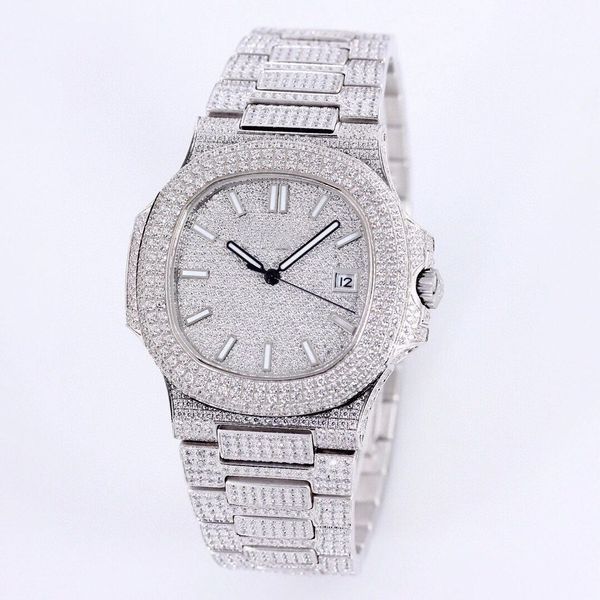 luxury men's automatic watch platinum full pave diamond dial bracelet case nautilus 5711 rhinestone men watches, Slivery;brown
luxury men's automatic watch platinum full pave diamond dial bracelet case nautilus 5711 rhinestone men watches, Slivery;brown