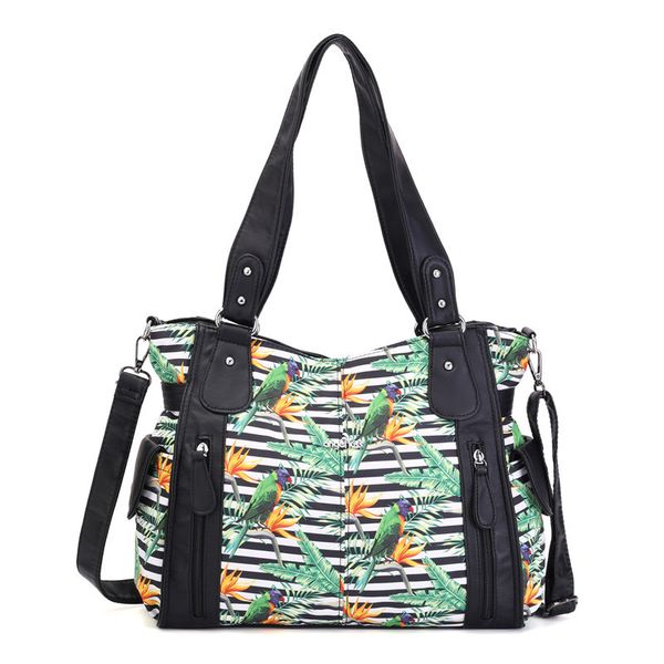 angel kiss brand women black floral shoulder bag female flower printed handbag messenger tote purse with adjustable long strap
angel kiss brand women black floral shoulder bag female flower printed handbag messenger tote purse with adjustable long strap