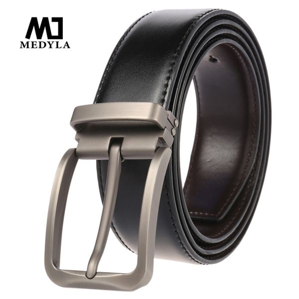 medyla genuine leather belts for men male pin buckle jeans waist belt mens black brown two sides color belt dropshipping
medyla genuine leather belts for men male pin buckle jeans waist belt mens black brown two sides color belt dropshipping