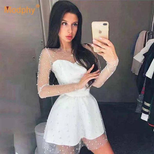 2020 summer new elegant women's beaded mini dress white black long sleeve lace a-line dress celebrity party vestidos, Black;gray
2020 summer new elegant women's beaded mini dress white black long sleeve lace a-line dress celebrity party vestidos, Black;gray