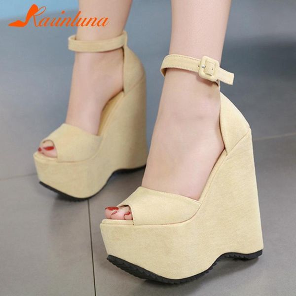 karin 2020 new design wedge high heels summer sandals woman shoes buckle strap platform peep toe fashion shoes ladies, Black
karin 2020 new design wedge high heels summer sandals woman shoes buckle strap platform peep toe fashion shoes ladies, Black