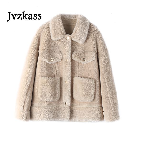 jvzkass new fur one-piece warm lamb wool short coat female loose coat sheep shearing z353, Black
jvzkass new fur one-piece warm lamb wool short coat female loose coat sheep shearing z353, Black