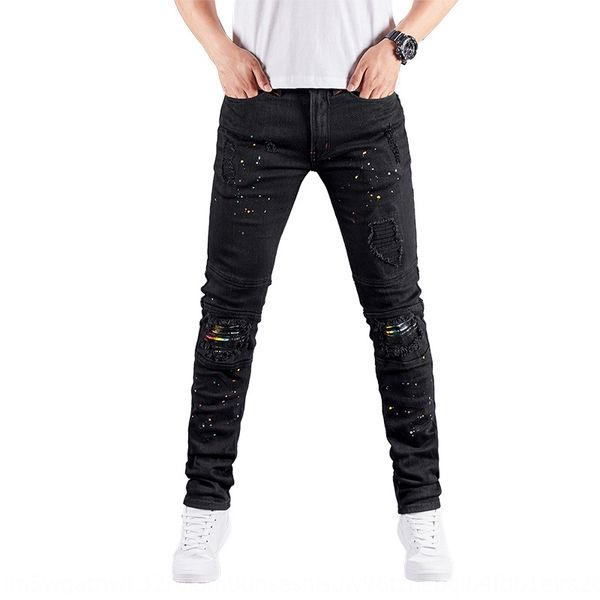new fashion elastic black motorcycle miscellaneous stitching paint men's elastic denim leggings motorcycle jeansjeans and jeans f98sj, Blue
new fashion elastic black motorcycle miscellaneous stitching paint men's elastic denim leggings motorcycle jeansjeans and jeans f98sj, Blue