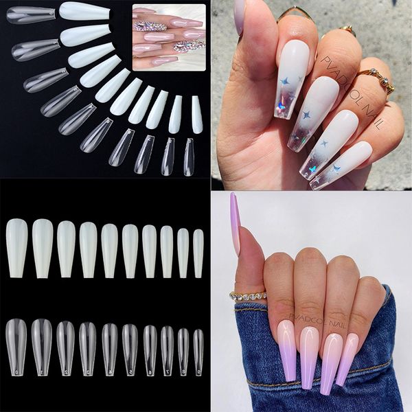 600pcs/bag ballerina coffin false nail tips long clear fake nails full cover manicure acrylic salon tools, Red;gold 
600pcs/bag ballerina coffin false nail tips long clear fake nails full cover manicure acrylic salon tools, Red;gold
