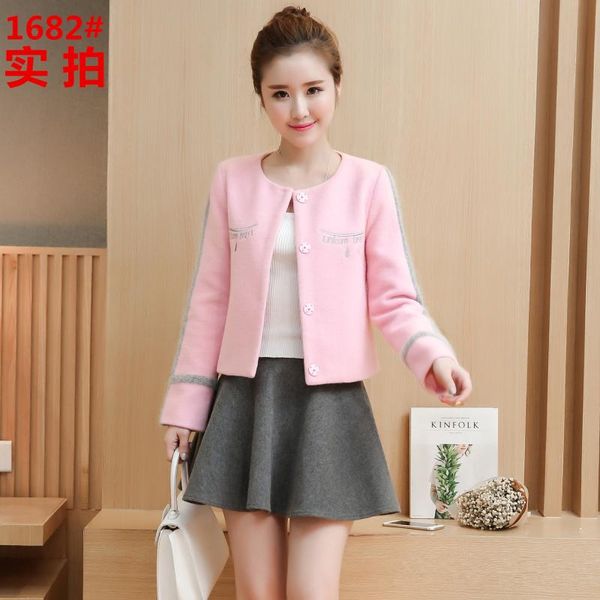 fashion new womens short coats nice winter single breasted solid wool blend coat and jacket full sleeve ladies coats, Black
fashion new womens short coats nice winter single breasted solid wool blend coat and jacket full sleeve ladies coats, Black
