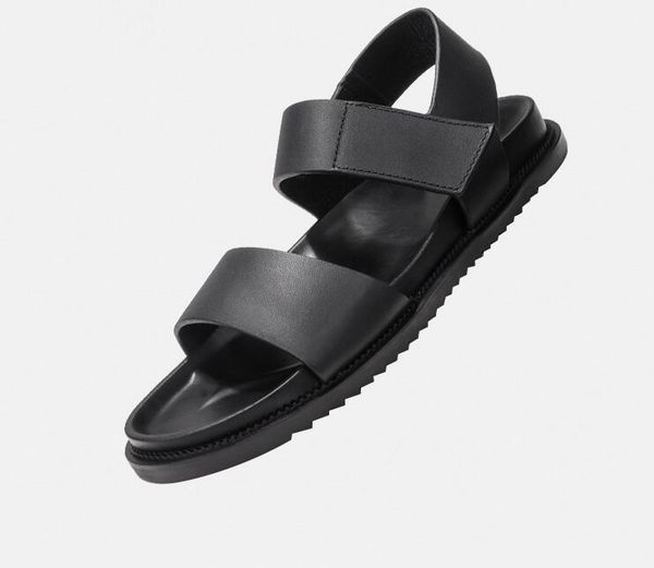sandals men's summer breathable soft leather beach shoes thick bottom non-slip casual roman, Black
sandals men's summer breathable soft leather beach shoes thick bottom non-slip casual roman, Black