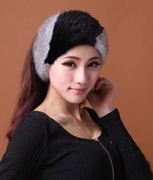 women's winter fur cap natural scarf.knitted black/brown/white autumn female h917, Blue;gray
women's winter fur cap natural scarf.knitted black/brown/white autumn female h917, Blue;gray