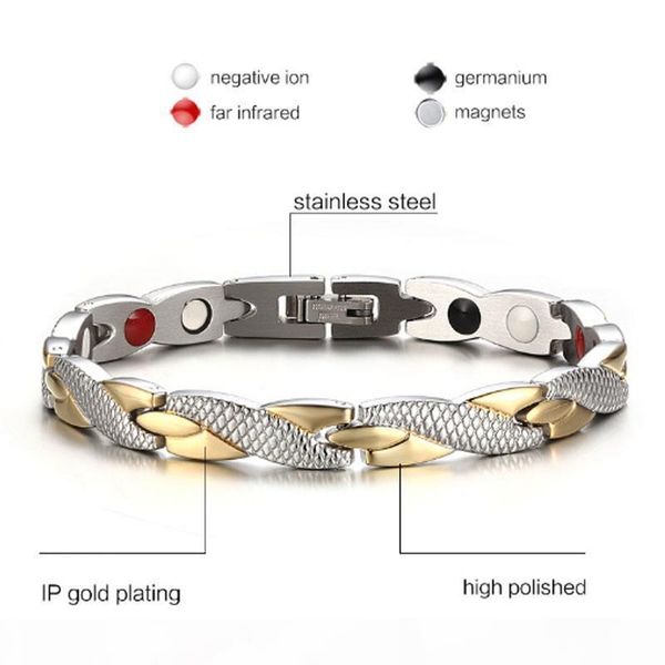 h luxury 9mm 20cm men gold silver bracelet magnets stone stainless steel solid links cuff bangles jewelry gift, Black
h luxury 9mm 20cm men gold silver bracelet magnets stone stainless steel solid links cuff bangles jewelry gift, Black