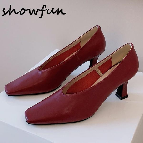 women's genuine leather slip-on pumps square toe elegant ladies soft comfortable dress high heels shoes for women, Black
women's genuine leather slip-on pumps square toe elegant ladies soft comfortable dress high heels shoes for women, Black