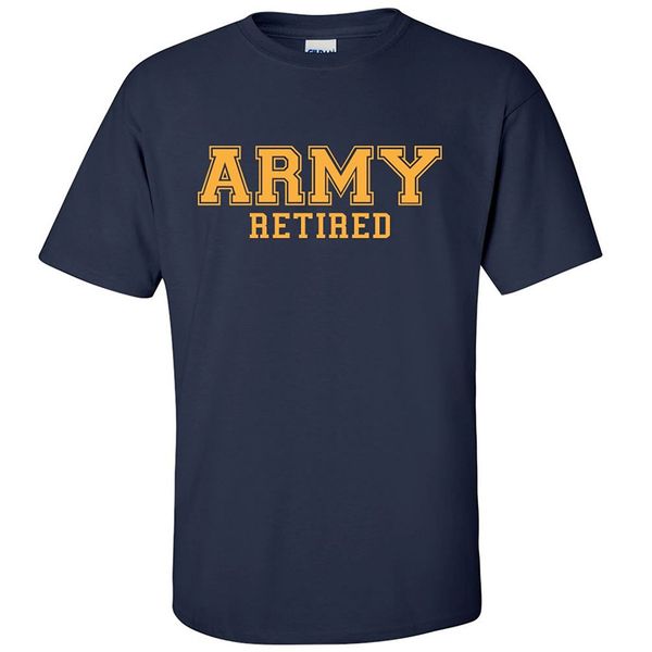 sport 2019 new fashion cotton t-shirt army retired gold logo short sleeve t-shirt casual tee shirt