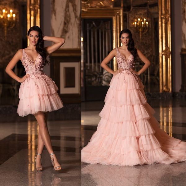 pink a-line evening dress v-neck appliqued formal prom dress tiered tulle sweep train custom made runway fashion dress, Black;red
pink a-line evening dress v-neck appliqued formal prom dress tiered tulle sweep train custom made runway fashion dress, Black;red