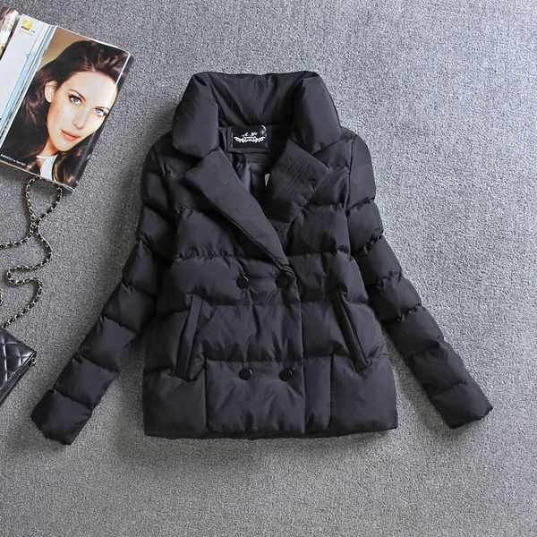 2020 new winter women thicken cotton padded jacket outerwear solid oversized coats long sleeve ladies double breasted parkas a79, Black
2020 new winter women thicken cotton padded jacket outerwear solid oversized coats long sleeve ladies double breasted parkas a79, Black