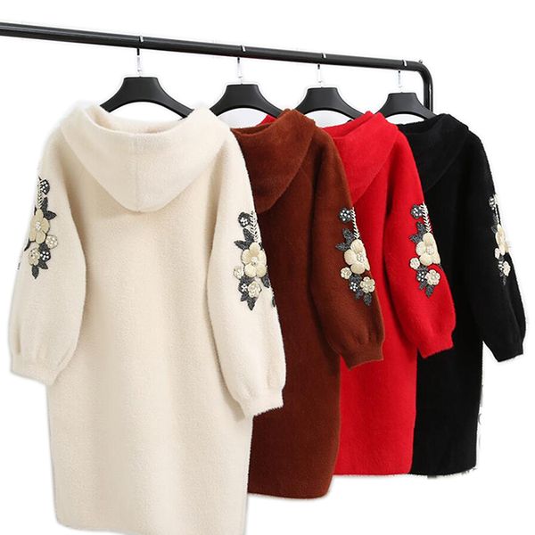 girl casual long knitted cardigan autumn korean women loose embroidery floral pocket design sweater jacket female knitted coats, White;black
girl casual long knitted cardigan autumn korean women loose embroidery floral pocket design sweater jacket female knitted coats, White;black