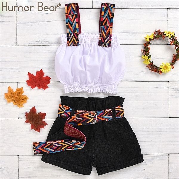 humor bear 2020 sleeveless girl clothes suit fashion blouse vest +denim shorts 2pcs toddler outfits kids baby girl clothes set 0927, White
humor bear 2020 sleeveless girl clothes suit fashion blouse vest +denim shorts 2pcs toddler outfits kids baby girl clothes set 0927, White