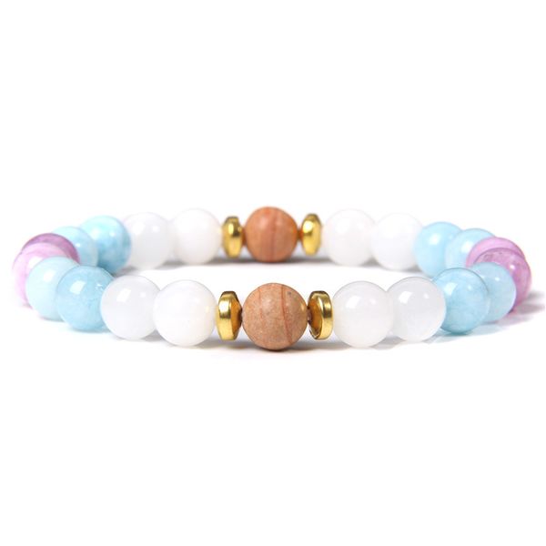 fashion natural blue aquamarines beads bracelet round white jades rhodochrosite stone beaded bracelet jewelry for women gift, Black
fashion natural blue aquamarines beads bracelet round white jades rhodochrosite stone beaded bracelet jewelry for women gift, Black