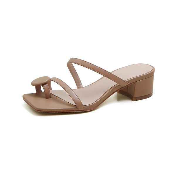 genuine leather women slippers for women square heels concise comfortable high heels summer flip-flops shoes woman, Black
genuine leather women slippers for women square heels concise comfortable high heels summer flip-flops shoes woman, Black
