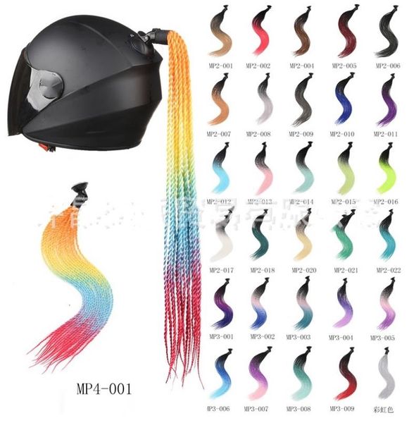 fashion helmet dirty braid ponytail motorcycle personalized twist decoration helmet not included easy to load and unload, Black 
fashion helmet dirty braid ponytail motorcycle personalized twist decoration helmet not included easy to load and unload, Black