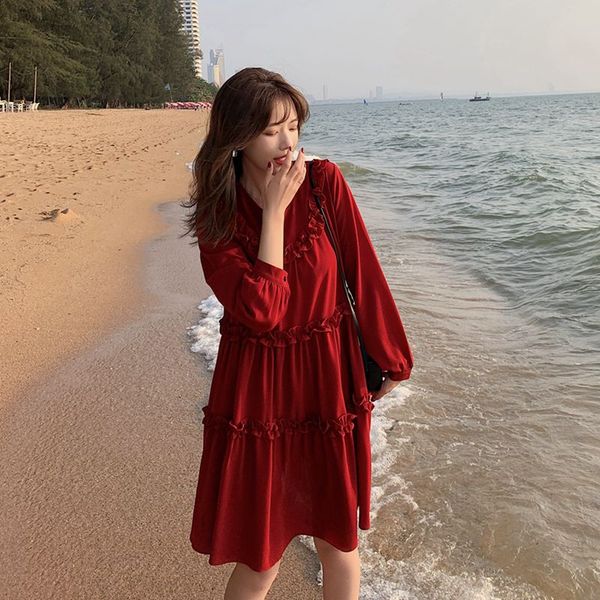 casual dresses spot to autumn fund make ~ small video han edition dress loose snow covered the meat for a holiday, Black;gray
casual dresses spot to autumn fund make ~ small video han edition dress loose snow covered the meat for a holiday, Black;gray
