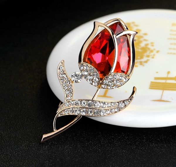 popular garment accessories fashion crystal red rose flower brooch pin rhinestone alloy rose gold brooches for women birthday gift, Gray
popular garment accessories fashion crystal red rose flower brooch pin rhinestone alloy rose gold brooches for women birthday gift, Gray