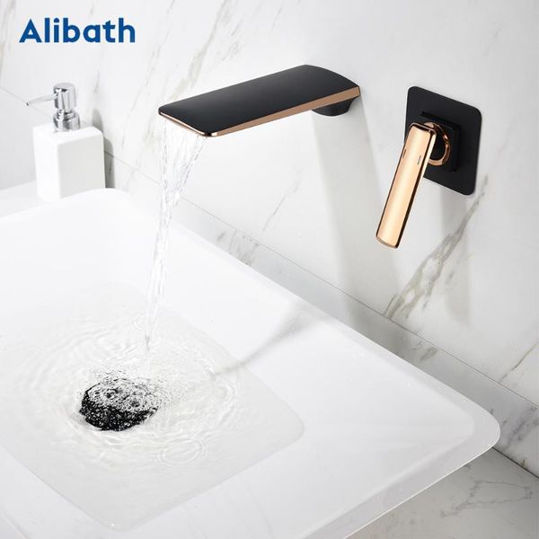 bathroom basin sink faucet wall mounted square black and rose gold brass mixer tap with embedded box
bathroom basin sink faucet wall mounted square black and rose gold brass mixer tap with embedded box