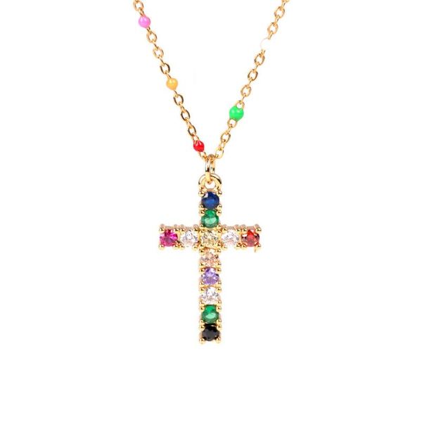 colorful zircon cross pendant necklace for women men gold color birthday female male necklace fashion hiphop punk jewelry gift, Silver
colorful zircon cross pendant necklace for women men gold color birthday female male necklace fashion hiphop punk jewelry gift, Silver