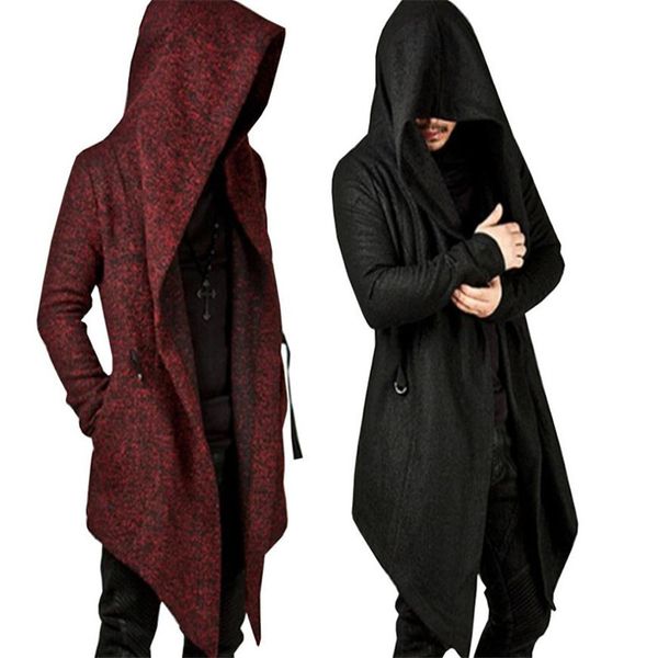 men spring and autumn windbreaker jacket coat fashion casual hooded irregular hem coat halloween christmas trench windbreaker, Tan;black
men spring and autumn windbreaker jacket coat fashion casual hooded irregular hem coat halloween christmas trench windbreaker, Tan;black