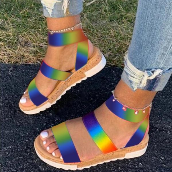 женщина платформа сандалии моды радуга красочный шаблон wedegs summer comfort скольжению на stretch fabric sandalia femme бич обуви, Black
женщина платформа сандалии моды радуга красочный шаблон wedegs summer comfort скольжению на stretch fabric sandalia femme бич обуви, Black