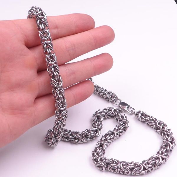 pure handmade jewelry stainless steel strong men's fashion round byzantine chain necklace 8.5'' 18''-36, Silver
pure handmade jewelry stainless steel strong men's fashion round byzantine chain necklace 8.5'' 18''-36, Silver