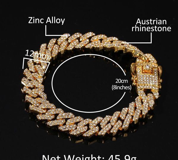12mm miami cuban link chain necklace bracelets set for mens bling hip hop iced out diamond gold silver rapper chains women luxury3a
12mm miami cuban link chain necklace bracelets set for mens bling hip hop iced out diamond gold silver rapper chains women luxury3a