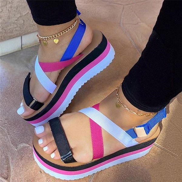 ladies shoes casual summer sandal's women slip on strap cross cool girls wedges platform candy color plus size 2020 open pu, Black
ladies shoes casual summer sandal's women slip on strap cross cool girls wedges platform candy color plus size 2020 open pu, Black