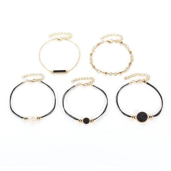 european and american ladies fashion black square five piece bracelet round cracked set jewelry
european and american ladies fashion black square five piece bracelet round cracked set jewelry
