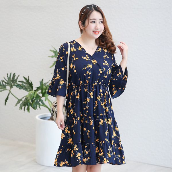xl - 3xl 4xl plus size elegant new summer 2020 women midi chiffon dress short sleeve big size blue gold flower print v neck lady, Black;gray
xl - 3xl 4xl plus size elegant new summer 2020 women midi chiffon dress short sleeve big size blue gold flower print v neck lady, Black;gray