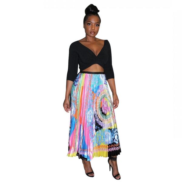 skirts summer casual long women and colorful print elegant elastic waist pleated woman fashion dance party skirt, Black
skirts summer casual long women and colorful print elegant elastic waist pleated woman fashion dance party skirt, Black