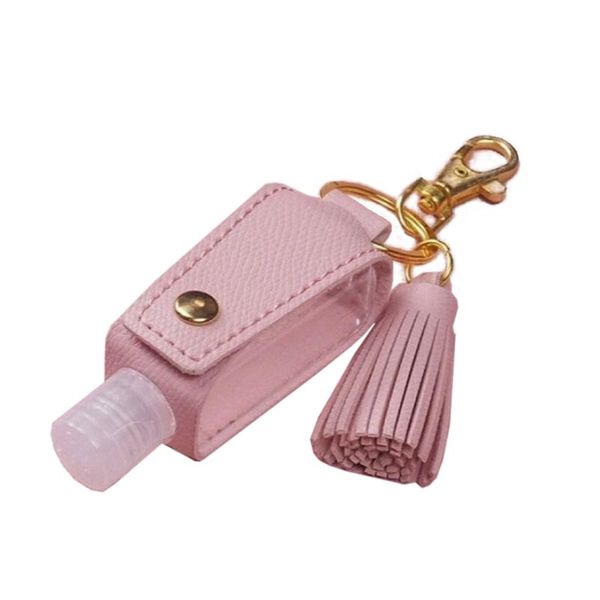 30ml portable empty hand sanitize bottle with tassels leather keychain holder axyd, Silver
30ml portable empty hand sanitize bottle with tassels leather keychain holder axyd, Silver