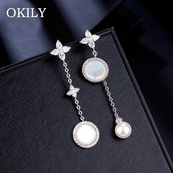 okily fashion nature shell dangle pearl earrings irregular round star shape earrings for female ear jewelry birthday gift, Silver
okily fashion nature shell dangle pearl earrings irregular round star shape earrings for female ear jewelry birthday gift, Silver