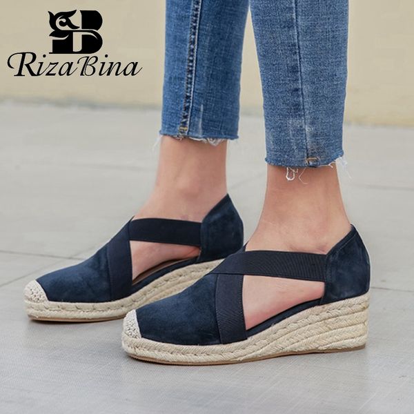 rizabina genuine leather women sandals fashion wedges summer shoes woman platform office lady casual daily footwear size 34-39, Black
rizabina genuine leather women sandals fashion wedges summer shoes woman platform office lady casual daily footwear size 34-39, Black