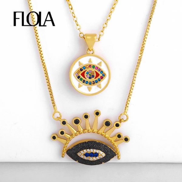 flola 24k gold evil eye necklace for woman cz black greek eye pandent necklace vintage statement jewelry collar ojo turco nkep74, Silver
flola 24k gold evil eye necklace for woman cz black greek eye pandent necklace vintage statement jewelry collar ojo turco nkep74, Silver